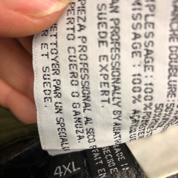 Planet Hollywood vintage, reversible leather plus size bomber jacket - Picture 11 of 16